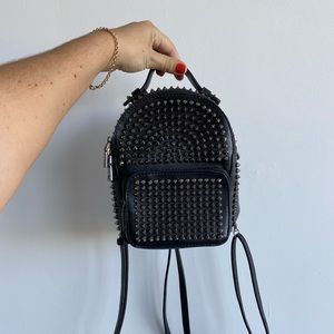 Black studded mini backpack